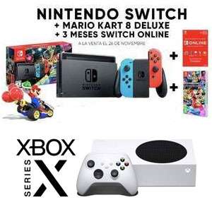 Consola Nintendo Switch + Mario Kart 8 + Suscripción 3 Meses NSO [Xbox Series S a 264€]