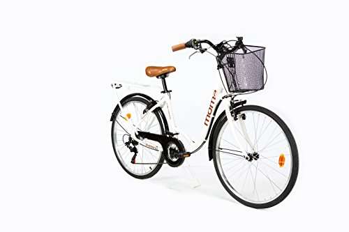 Bicicleta Paseo, Aluminio, Cambio Shimano TZ-50 18 vel., Blanca