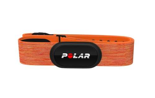 Polar H10 Sensor de frecuencia cardíaca Bluetooth, resistente al agua Naranja o negro Talla M/XXL