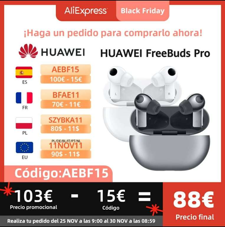 Huawei FreeBuds Pro-auriculares versión Global