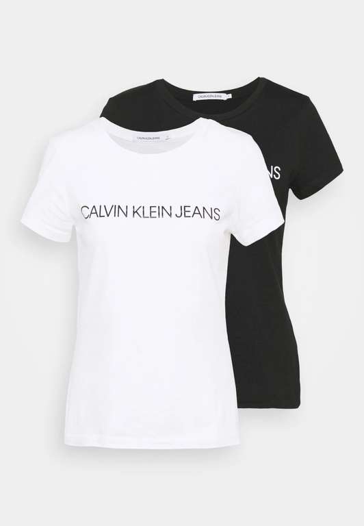 Calvin Klein Jeans INSTITUTIONAL LOGO TEE 2 PACK - Camiseta estampada