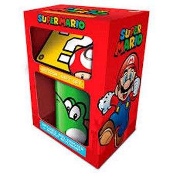 Pack Fan Nintendo Super Mario - Yoshi Taza + posavasos + llavero