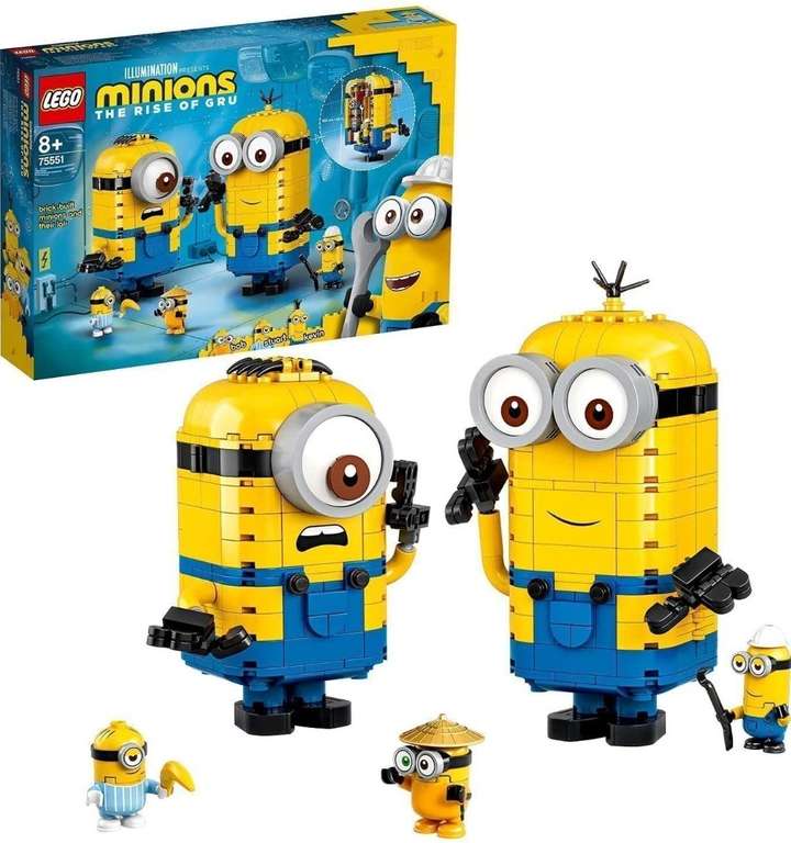 LEGO Minions El Origen de GRU, Minions y su Guarida para Construir, Juguete con 2 Maquetas de Construcción