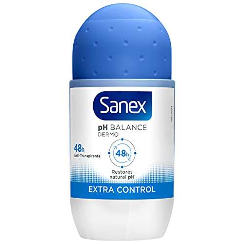 3 unidades Sanex Dermo Extra-Control Desodorante Roll-on, 50 ml