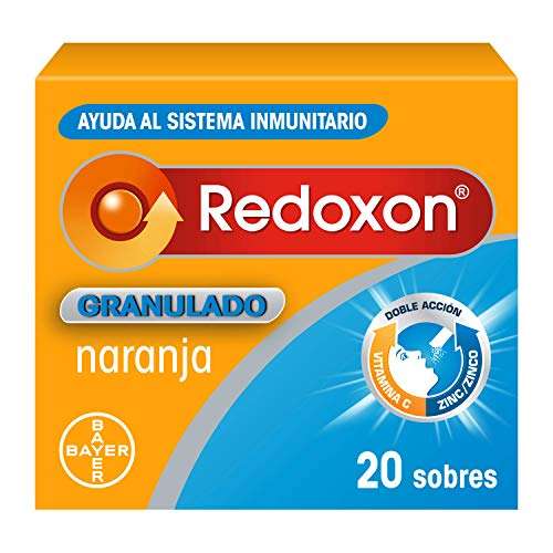 Redoxon Granulado con Vitamina C y Zinc, para una Doble Acción de Ayuda al Sistema Inmunitario, Sabor Naranja, 20 Sobres