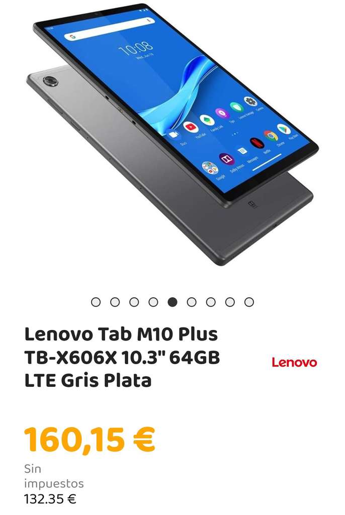 Lenovo Tab M10 Plus TB-X606X 10.3" 64GB LTE Gris 