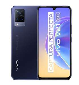 Móvil - vivo V21 5G, Azul, 128 GB, 8 GB, 6.44" FHD+, 90 Hz, AMOLED, MTK Dimensity 800U, 4000 mAh, Android