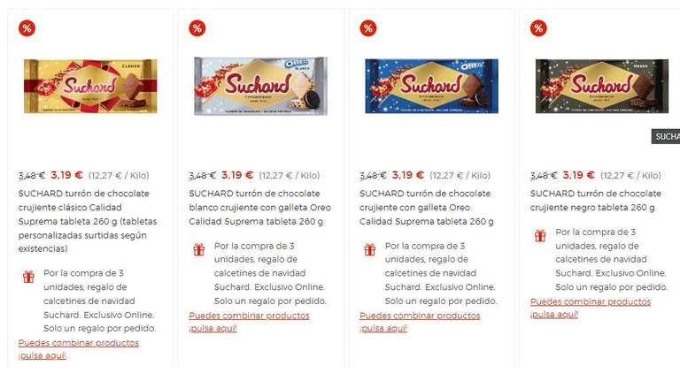 Compra 3 unidades de Turrón Suchard + regalo calcetines Suchard