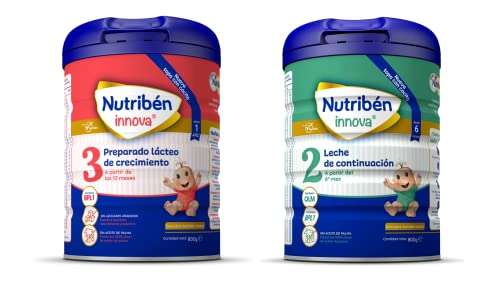 Nutriben Pack Innova 2 y 3, Leche en polvo para bebés desde los 6 meses, 2 x 800g