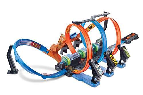 Hot Wheels Triple Looping, pista de coches de juguete