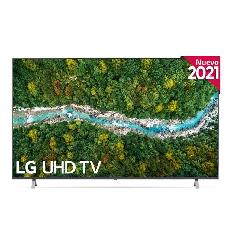 Televisor LED de 75",LG 75UP76706LB resolución UHD 4K, tecnología SMART TV, Wifi integrado y eficiencia energética G.