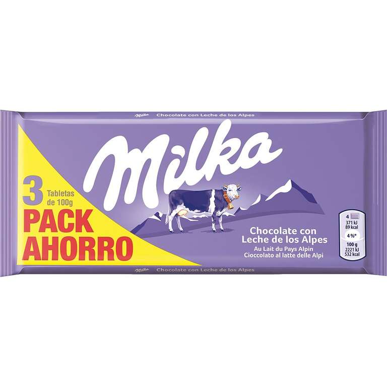 42 Tabletas Milka por 15,99€! 4,20 kg de chocolate!