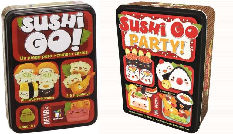 Sushi Go & Sushi Go Party - Juegos de Mesa (Desde 7,99€)
