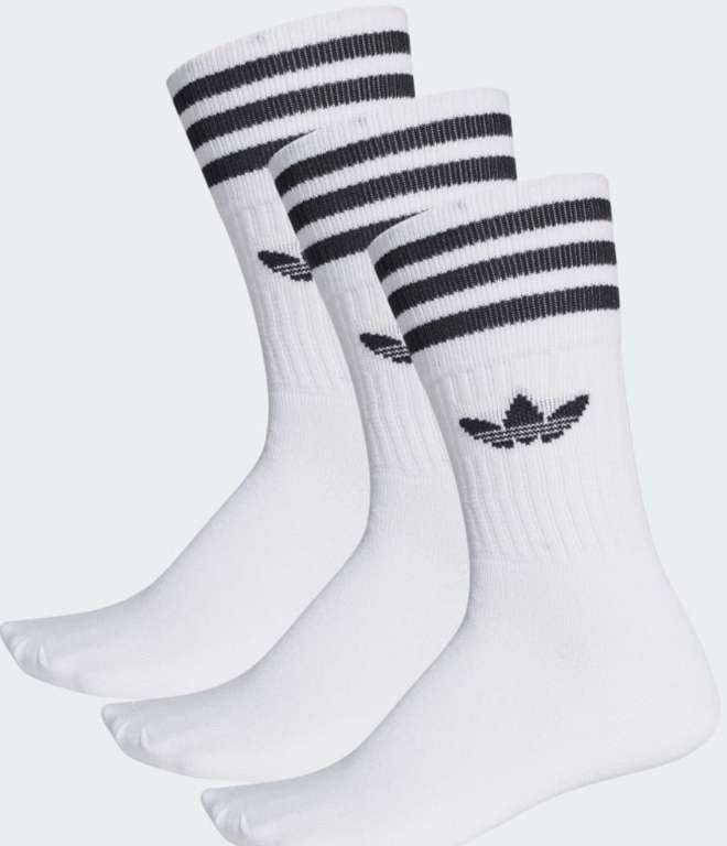 Pack de 3 pares de calcetines clásicos Adidas. Tallas 27 a 46. Envío gratuito.