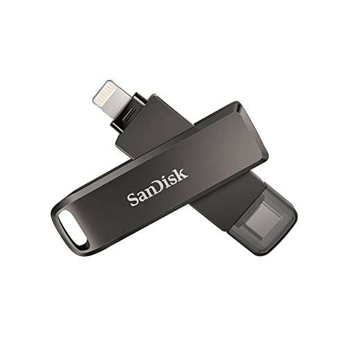 SanDisk iXpand Luxe Memoria Flash 128 GB - Lightning y USB Type-C para iPhone y iPad