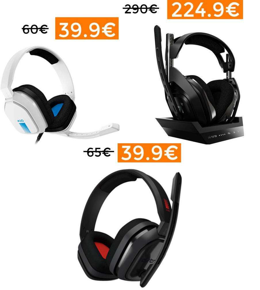 Muy buenos precios en auriculares gaming Astro [A10 por 39.9€ / A50 con base por 224.9€]