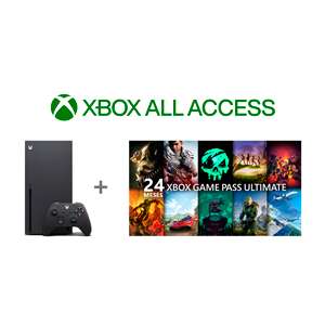 Xbox series x all access 32.99 al mes . Consola Xbox series X más game pass 24 meses