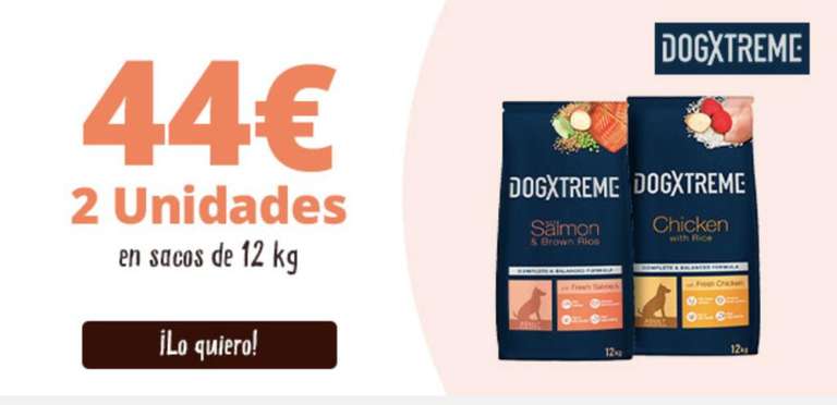 24kg de pienso DogExtreme por €44