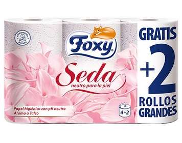 Foxy Seda papel higiénico 3 capas pack 6 rollos