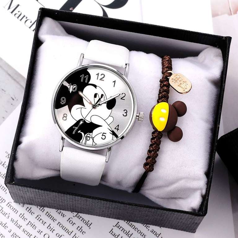 Reloj y pulsera de Mickey! Disponible en varios colores