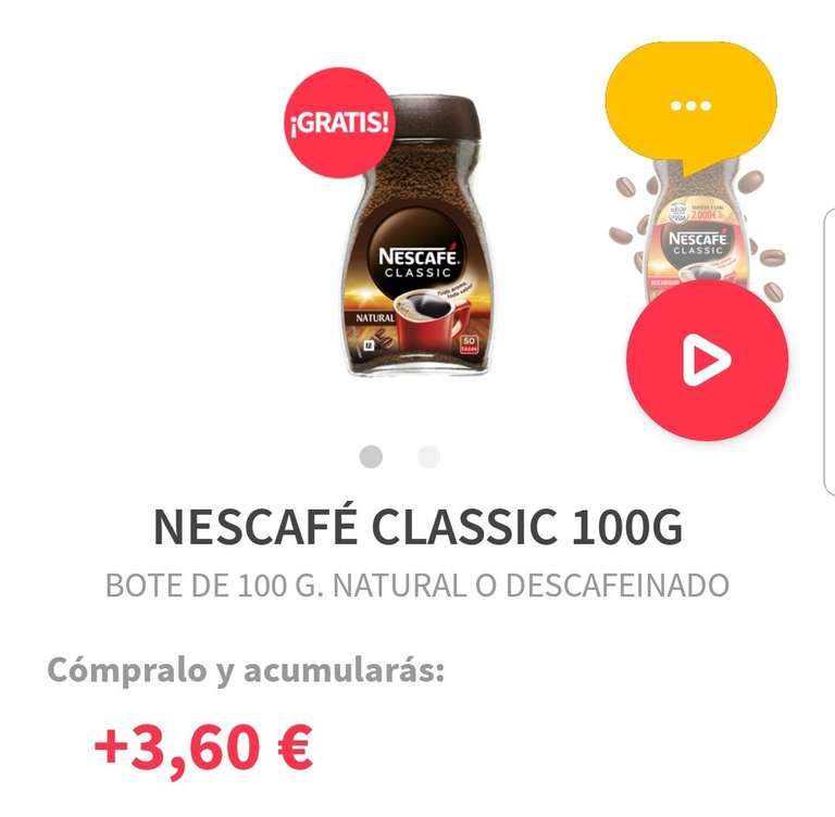 Reembolso bote Nescafé Classic 100g
