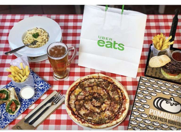 Pizza Pomodoro con Uber Eats a 1€