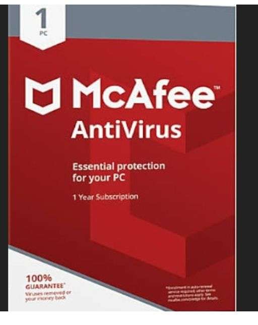 McAfee AntiVirus PC 1 Device 3 Years McAfee Key GLOBAL