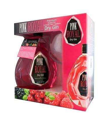 Pink Royal Ginebra Rosa Dry Gin Pack Copa Balón - 700 ml