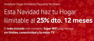 25% Descuento en Vodafone One Hogar ilimitable + REGALO