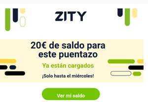 Zity 20€ gratis hasta el miércoles. [Cuentas seleccionadas]