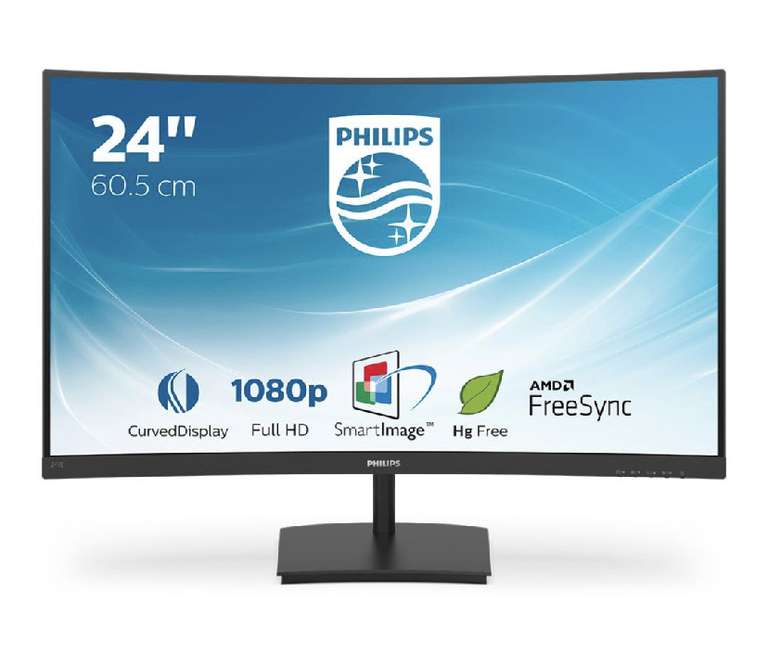 Monitor Philips E-Line 23.6” Curvo FHD 4ms