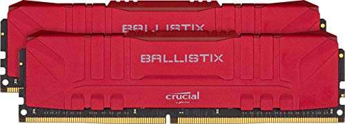 Crucial Ballistix BL2K16G36C16U4R 3600 MHz, DDR4, DRAM, 32GB (16GB x2), CL16, Rojo