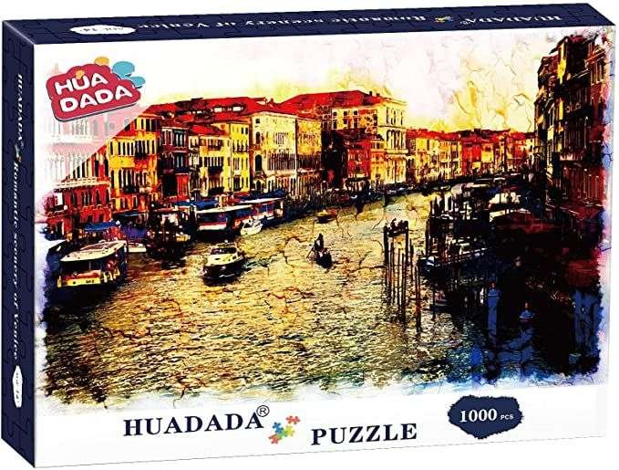 Puzzle de 1000 piezas, diseño de paisaje de Venecia, puzle clásico de 1000