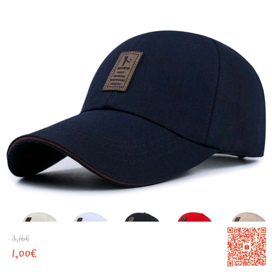 Gorra de hombre en 6 colores