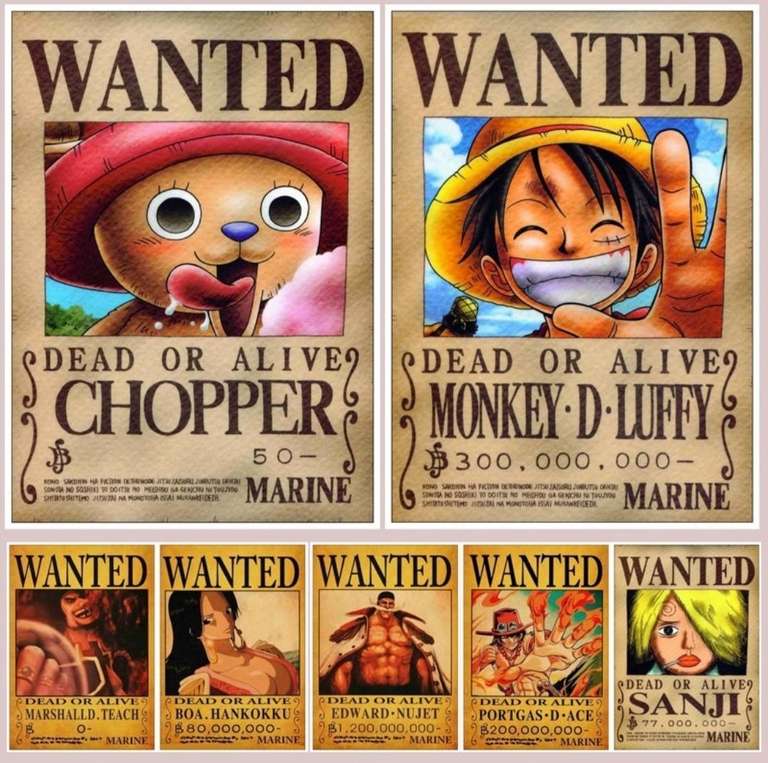 ONE PIECE WANTED Posters