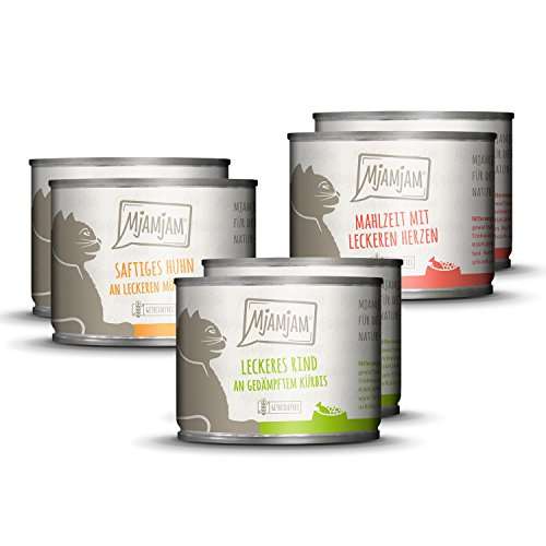 MjAMjAM Natural Wet Cat Food Snackbox para Gatos (200g x 6 latas)