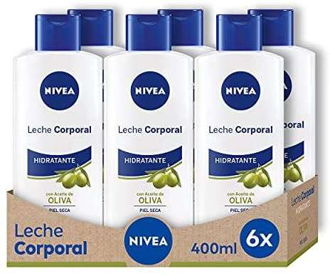 NIVEA Leche Corporal Aceite de Oliva en pack de 6 (6 x 400 ml)
