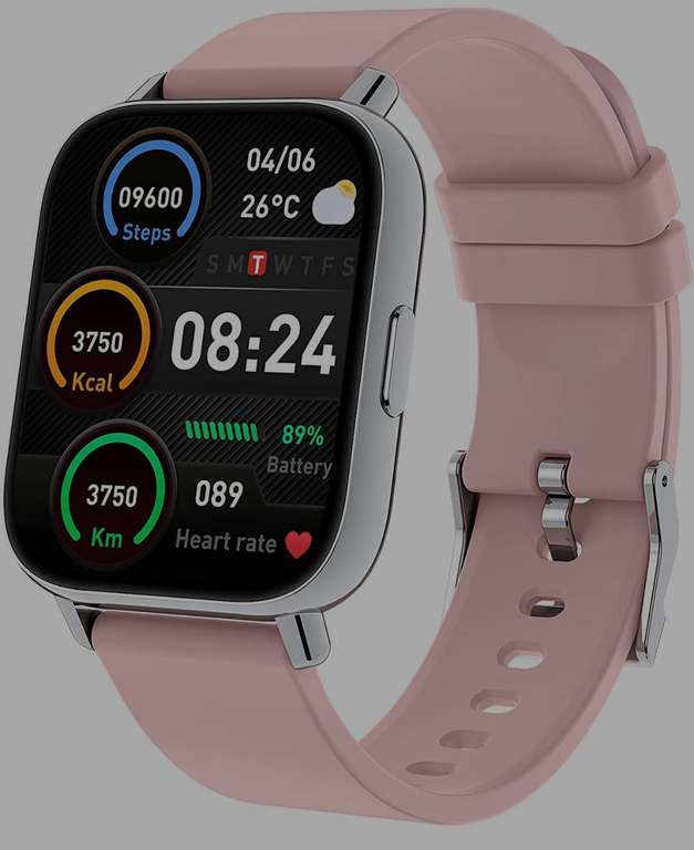 Smartwatch Togala 1.69” (Pulsómetro, Calorías, Monitor de Sueño, Podómetro, Pulsera Actividad, Modos Deporte, Impermeable IP67)