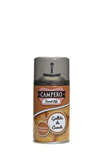 Campero Sweet Life - Ambientador Galleta de Canela en aerosol - Recambio Dosificador Automático 250ml