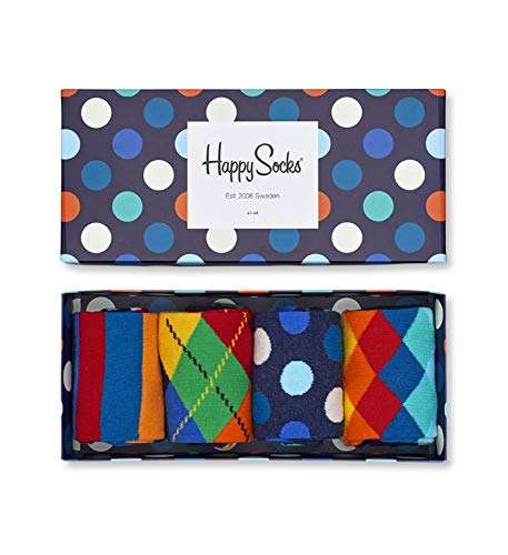Oferta Flash: Happy Socks Mix Gift Box Calcetines (Pack de 4) Unisex Adulto