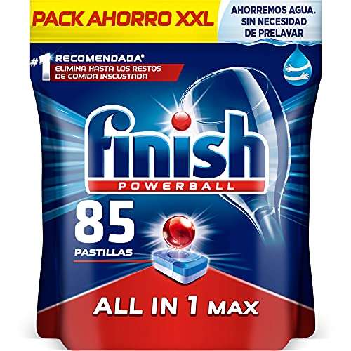 Compra Recurrente: Finish Powerball All in 1 Max - Pastillas para el lavavajillas todo en 1 - formato 85 unidades