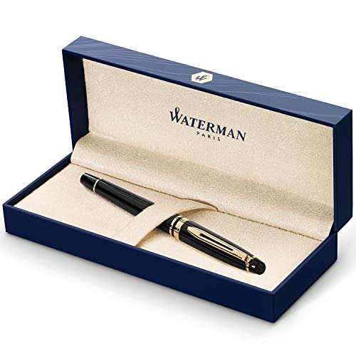 Waterman Expert pluma estilográfica, con adorno de oro de 23 quilates