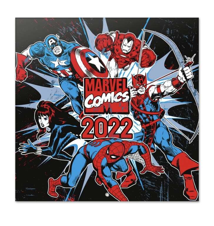 Calendario Marvel Comics 2022 incluye póster de regalo -