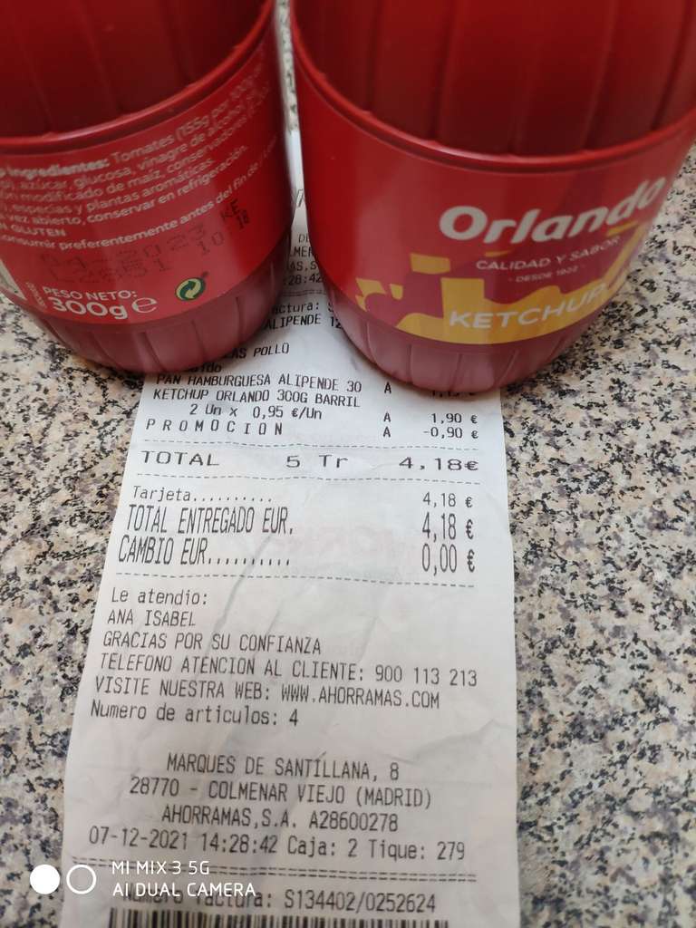 Ketchup Orlando 2 botes 300g en Ahorramas