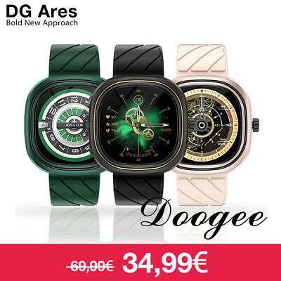 DOOGEE Ares Bluetooth Smartwatch Heart rate blood oxygen Monitor Fitness Tracker