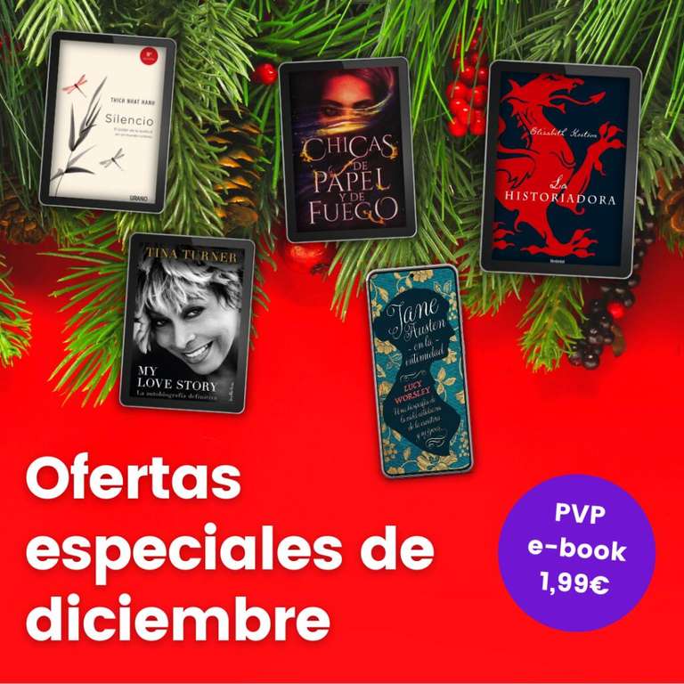 Ofertas de diciembre en Amabook (muchos e-books por 2€ cada uno)