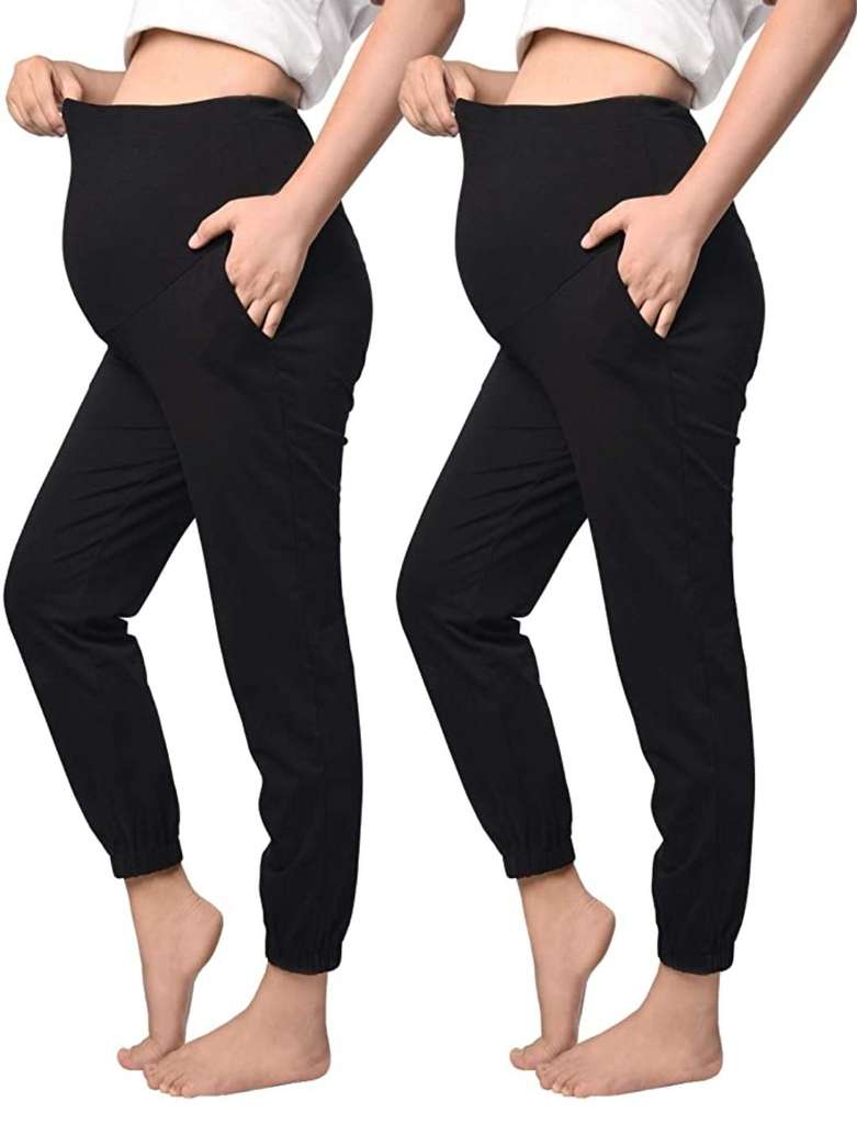 2 pares de pantalones casual de maternidad tallas M, L y XL
