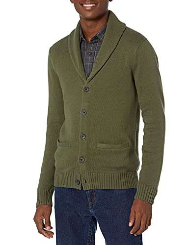 Goodthreads Hombre chaqueta con cuello chal de algodón, XS,S,M,M(ALTO)
