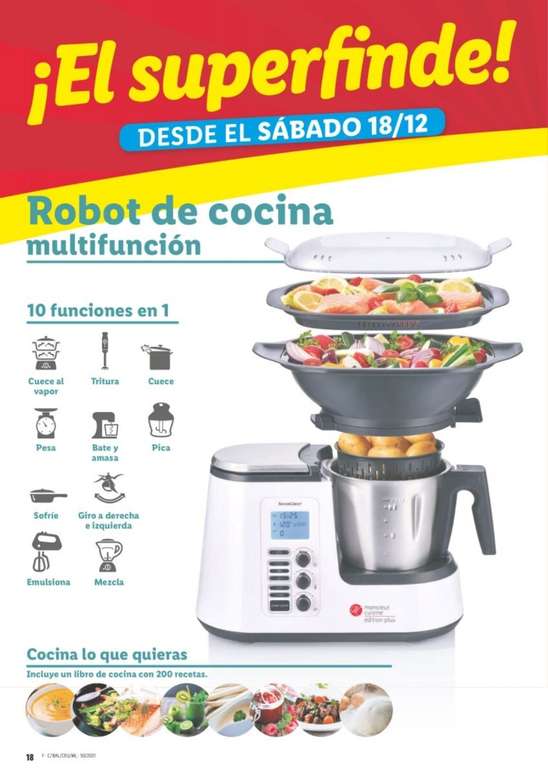 Robot de cocina multifunción Monsieur Cuisine (10 funciones) + libro de cocina con 200 recetas (A PARTIR DEL DIA 18)
