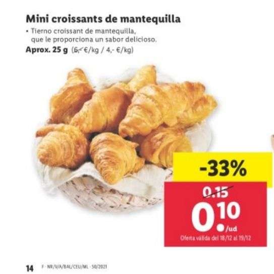 Mini croissant de mantequilla (Sábado 18 y domingo 19)